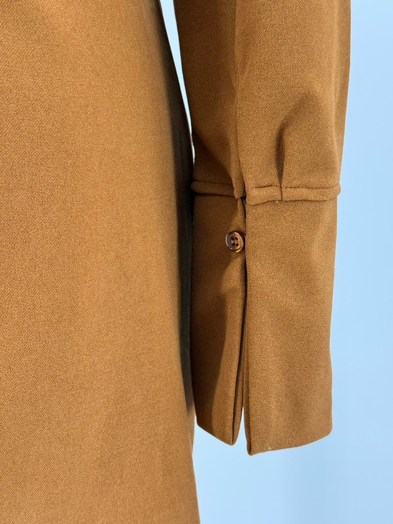 Mi a mi For Francesca’s Caramel Ruched Button-Front Shirt Bodycon Mini Dress - Picture 9 of 13